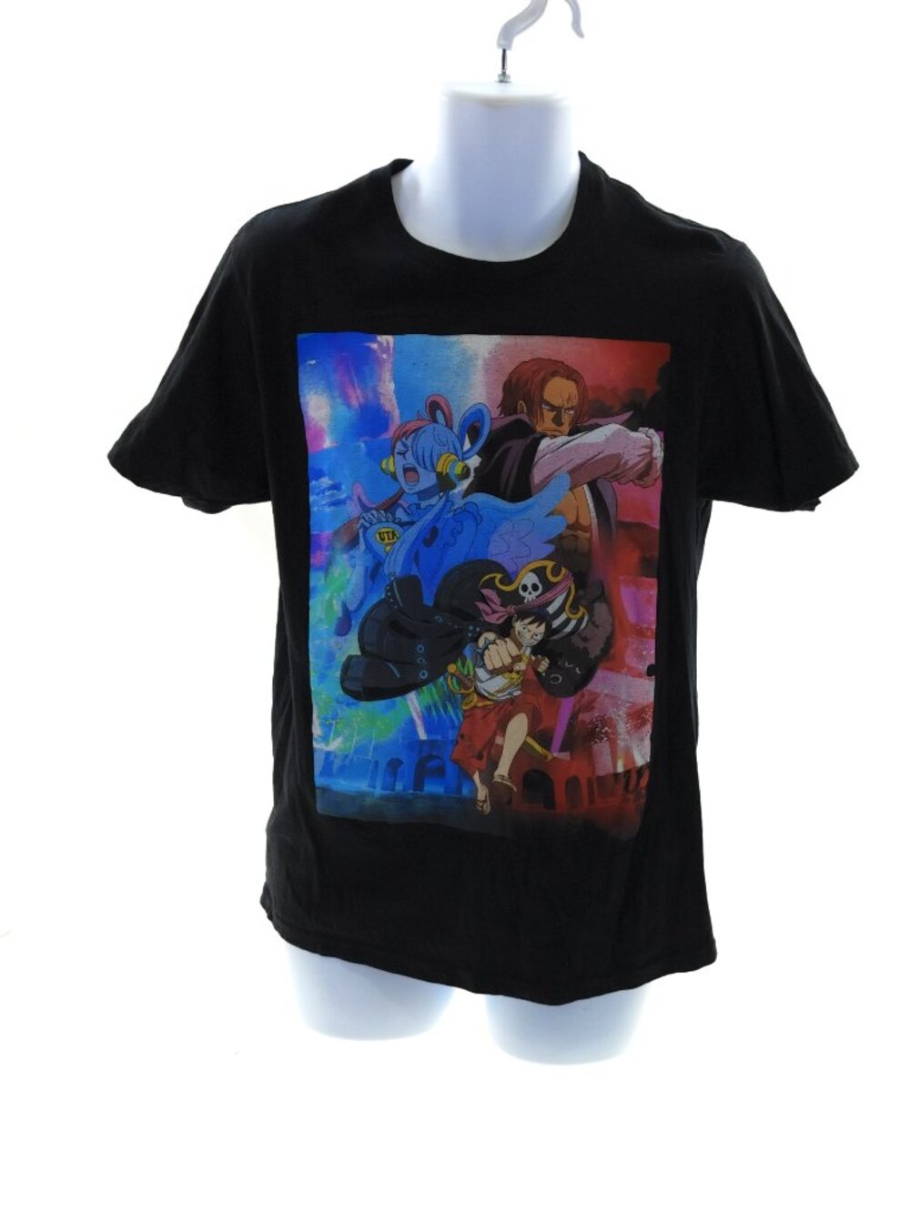 One Piece Film Red Luffy Shanks Uta Anime Graphic T-Shirt Men's Medium